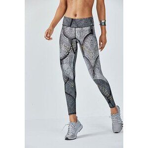 Fabletics Gray Salar Printed Powerhold Crop Athletic Leggings S